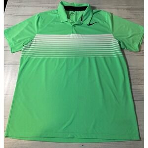 MENS X-Large TALL NIKE GOLF DRI-FIT POLO ATHLETIC‎ SHIRT STANDARD FIT GREEN